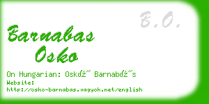 barnabas osko business card